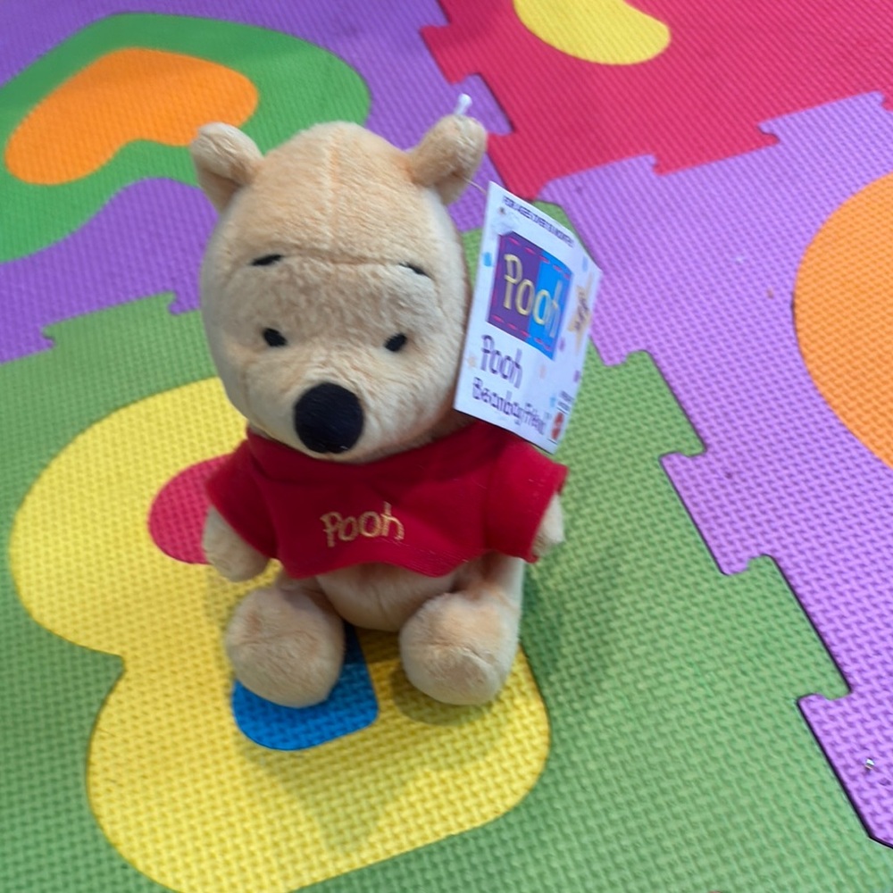 Tan and Red Stuffed Winnie the Pooh Plush Toy